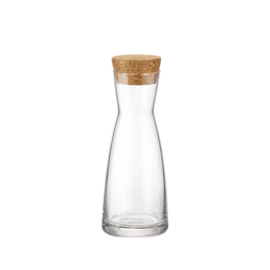 Transparent glass carafe with cork cap 8 oz / 25 cl - Ypsilon