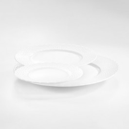 Porcelain Dinner Plate 6 16cm White Set of 6 Basket Pillivuyt