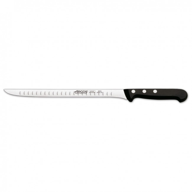 Ham slicing knife - 9.4 in / 24 cm granton edge blade Nitrum stainless steel - Sold individually