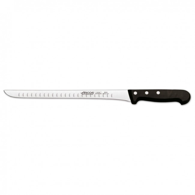 Ham slicing knife - 11 in / 28 cm granton edge blade Nitrum stainless steel - Sold individually