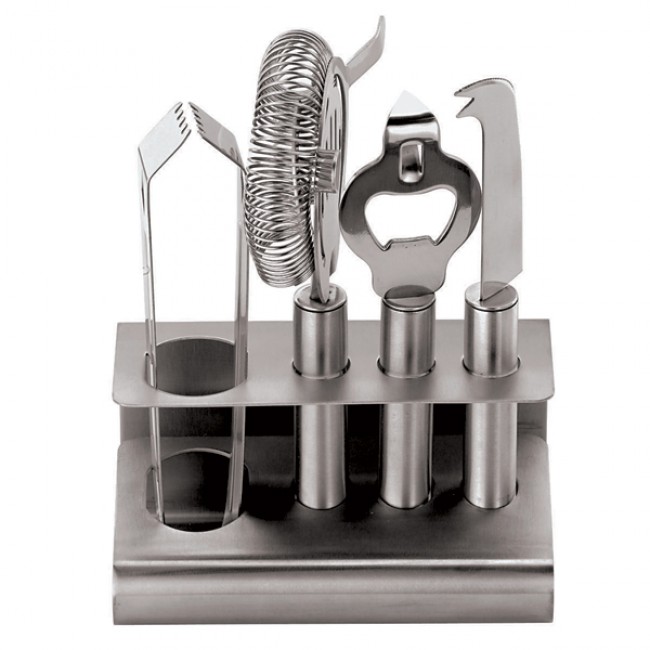 5 pieces inox bar set