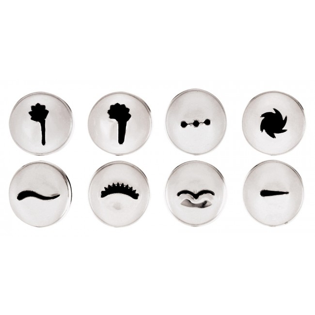 Lot de 8 douilles pâtissières - Inox - Paderno