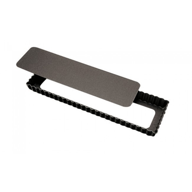 Moule à tarte à fond amovible cannelé 35x11cm anti-adhérent - Paderno
