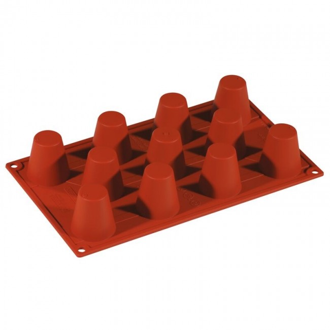 Flexible silicone mold - 11 italian babàs - Flexipad - Paderno