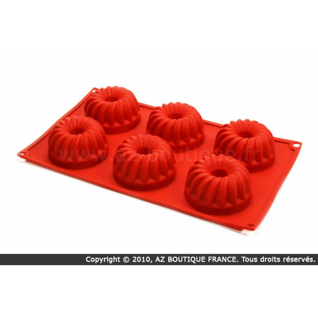 Moule flexible en silicone - 6 kouglofs - Flexipad - Paderno