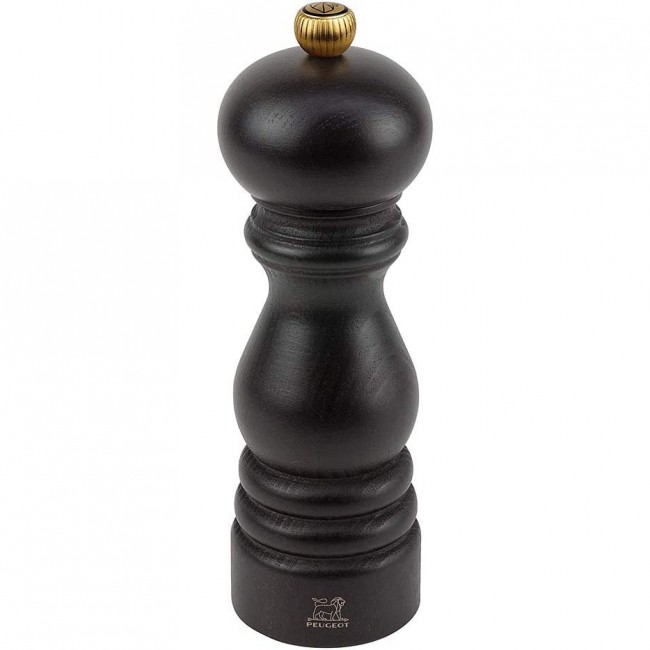Black chocolate salt mill 18cm/7" - beech wood - Paris Classic - Peugeot