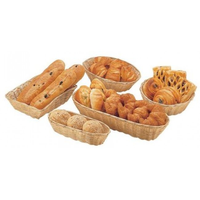 Plastic-coated oval bread basket 7.1 in / 18 cm