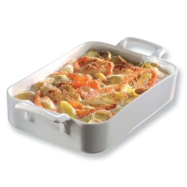White rectangular plate 19x12,5cm (7,5"x4,9") - Belle Cuisine - Revol