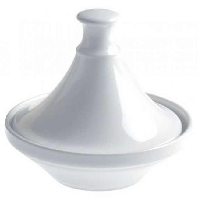 Tajine avec couvercle blanc 2cl
