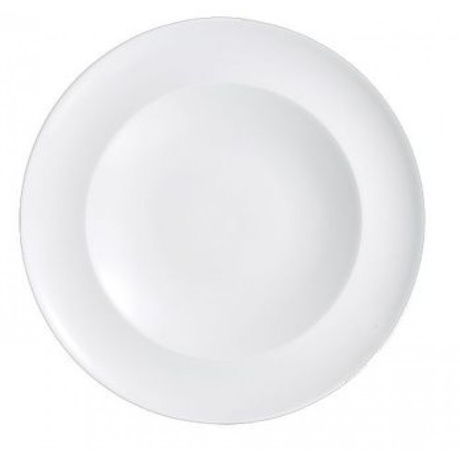 Assiette plate ronde blanche 9.8 in / 25 cm