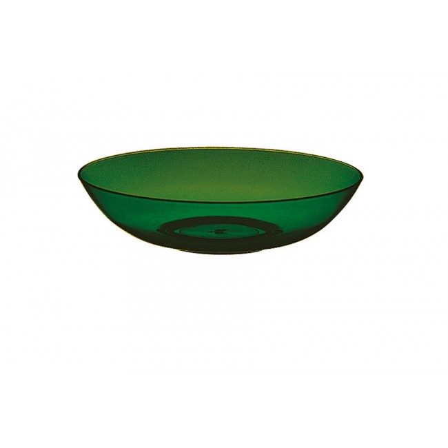 Assiette creuse émeraude Ø18cm en polycarbonate - Lot de 6