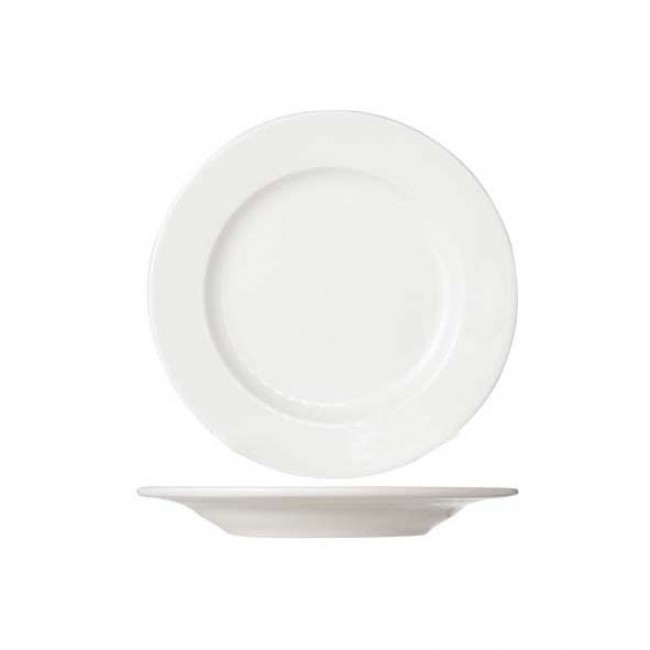 Round white cream dessert plate 21 cm high quality porcelain - Set of 6 - Buffet - Cosy & Trendy