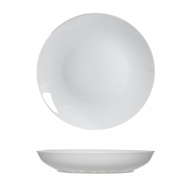 Round white soup plate 21 cm porcelain - Set of 6 - Toulouse - Cosy & Trendy