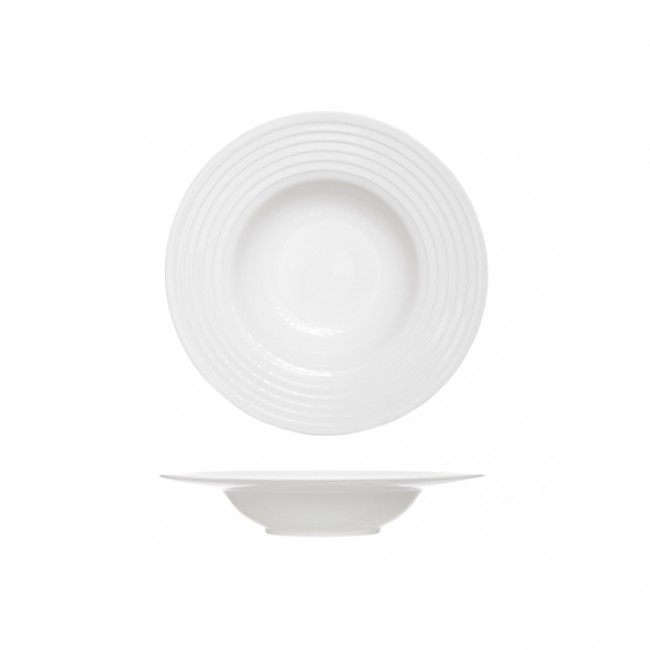 Round white cream soup plate 23 cm high quality porcelain - Set of 6 - Buffet - Cosy & Trendy
