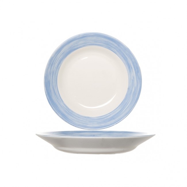 Soup plate white and blue 9" / 23cm - Arcoroc