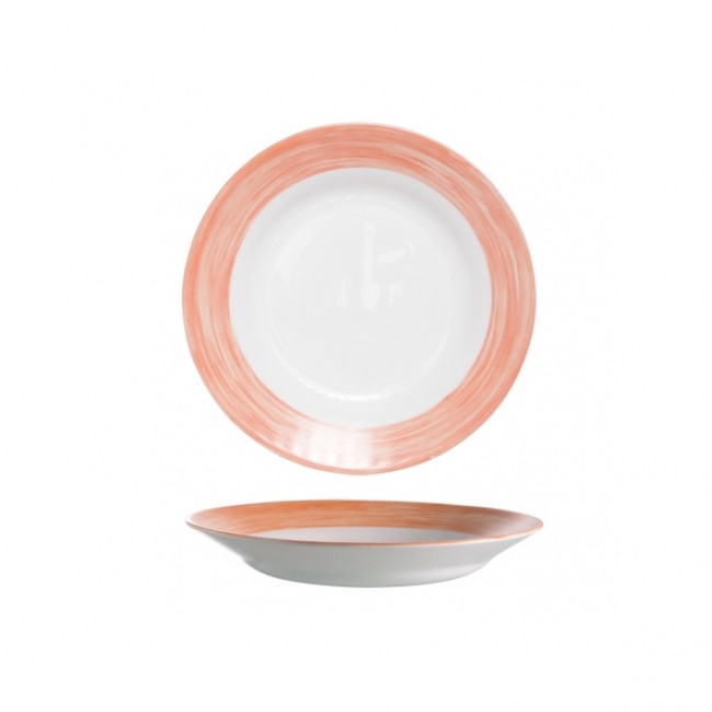 Soup plate orange and white 23cm/9" - Arcoroc