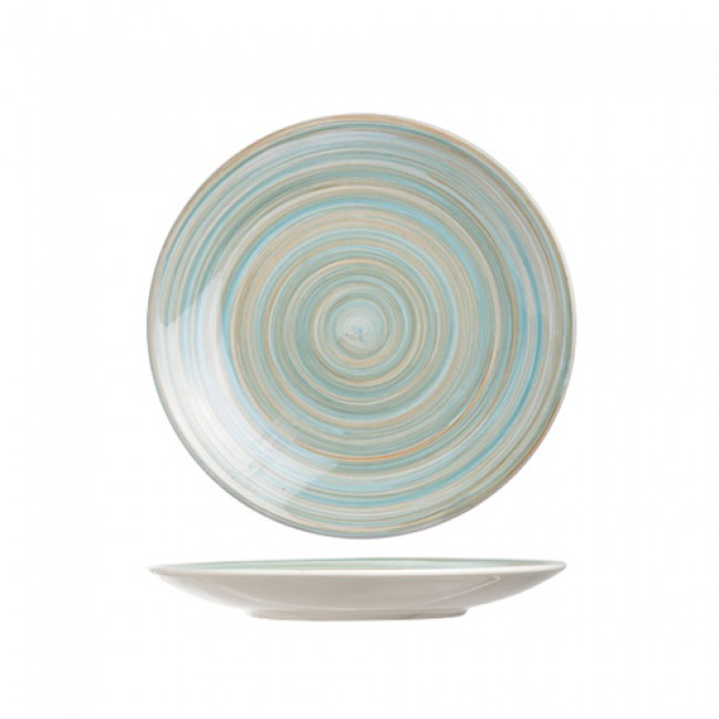 Sandstone round flat plate blue 9" / 22cm - Set of 6 - Turbolino - Cosy & Trendy