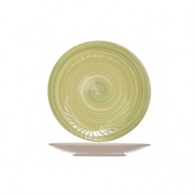 Sandstone round flat plate green 9" / 22cm - Set of 6 - Turbolino - Cosy & Trendy