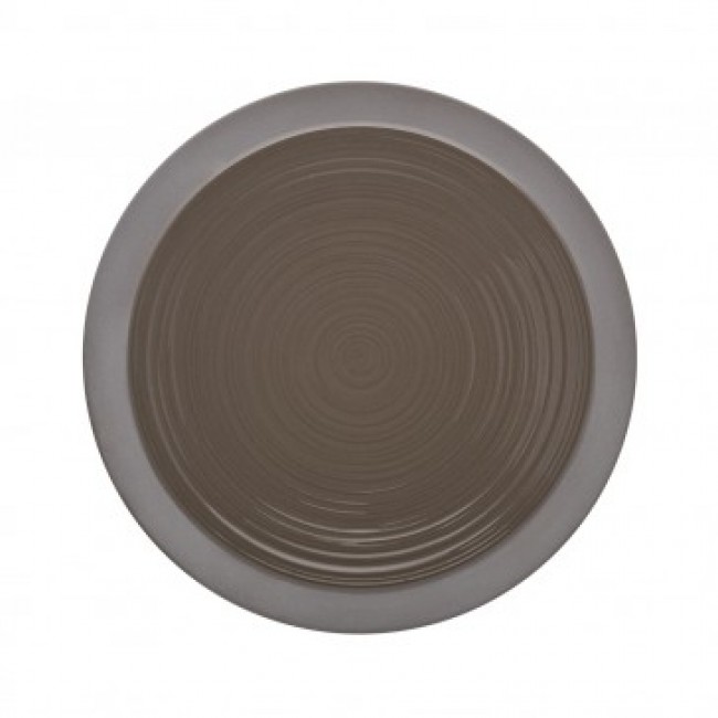 Sandstone round flat plate 9" / 23cm basalt - singly sold- Bahia - Guy Degrenne