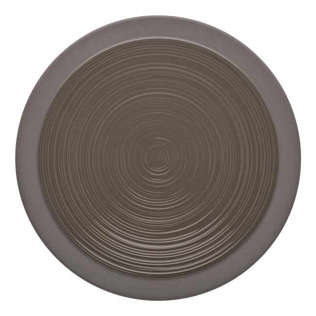 Sandstone round plate 6" / 14cm dark grey - singly sold - Bahia - Guy Degrenne