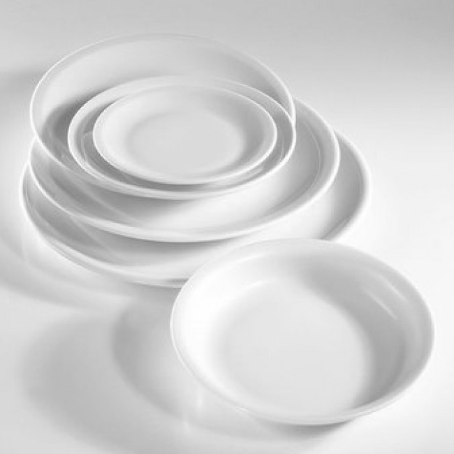 Round flat porcelain plate 6" / 16.5cm white - Bourges - Pillivuyt