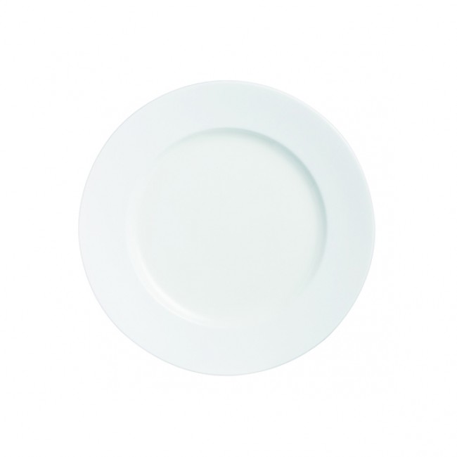 Porcelain round flat plate 10" / 25.5cm white - Olea - Chef & Sommelier