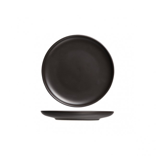 Round flat plate 7" / 19cm black  - Okinawa - Cosy & Trendy