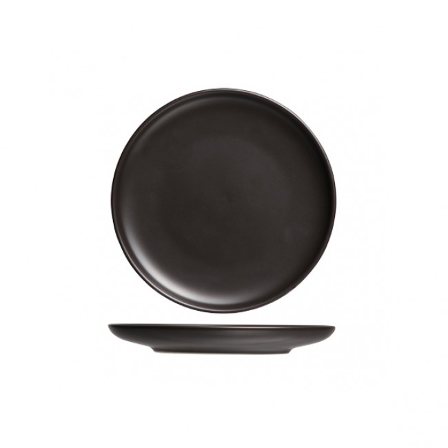 Assiette noire Okinawa Cosy & Trendy plate ronde 23.5cm