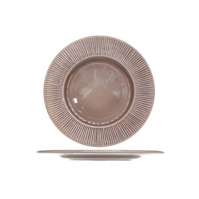 Round flat plate 11" / 28cm purple patina - Epis - Cosy & Trendy