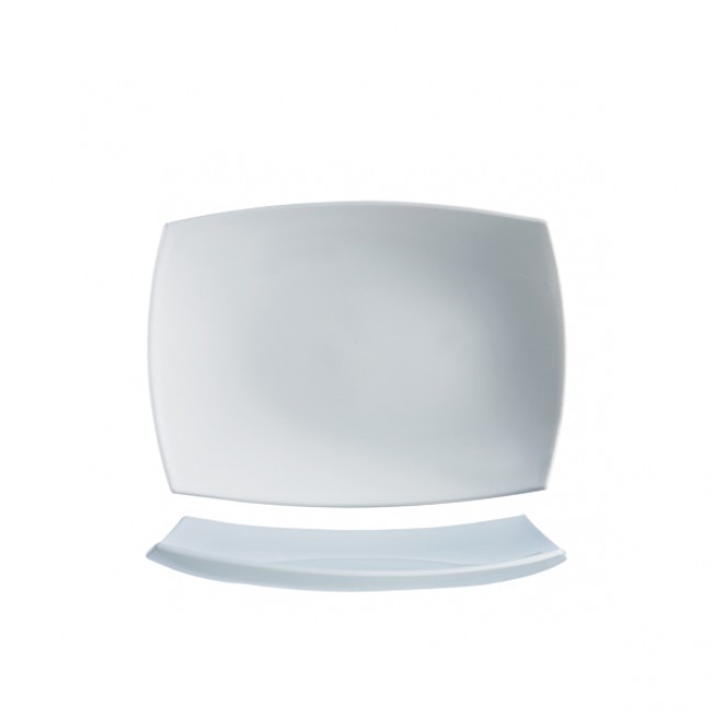 Arcopal white rectangular plate 14 x 10" / 35 x 26cm - Delice - Arcoroc
