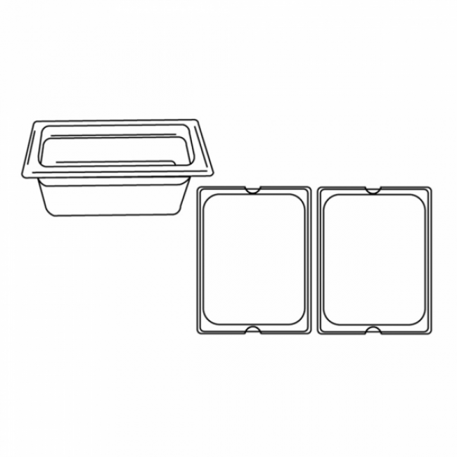 Polycarbonate gastronorm container GN 1/2 32.5x26.5x10cm / 13x10x4" - AZ Boutique