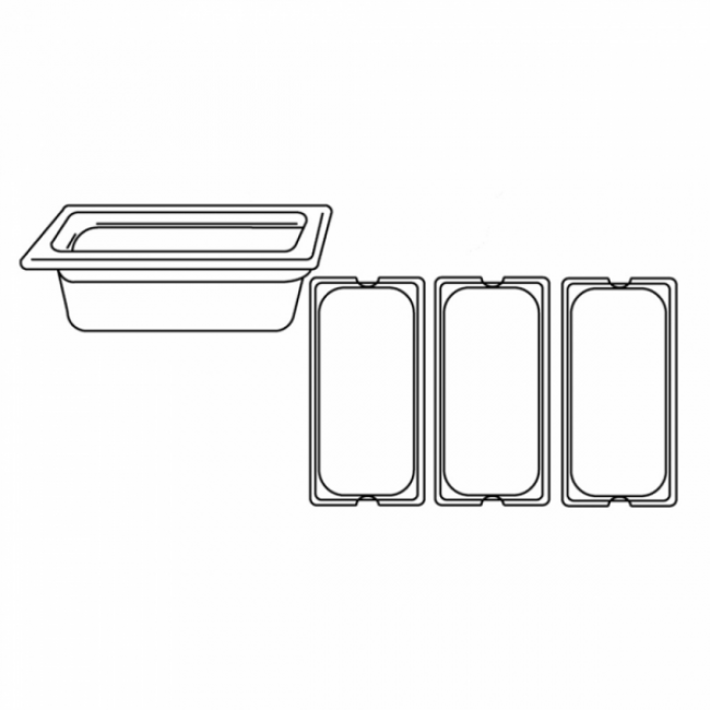 Polycarbonate gastronorm container GN 1/3 32.5x17.6x15cm / 13x7x6" - AZ Boutique