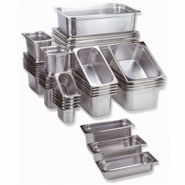 Stainless steel gastronorm container GN 1/4 26,5 x 16 x 15 cm / 10x6x6" - AZ Boutique