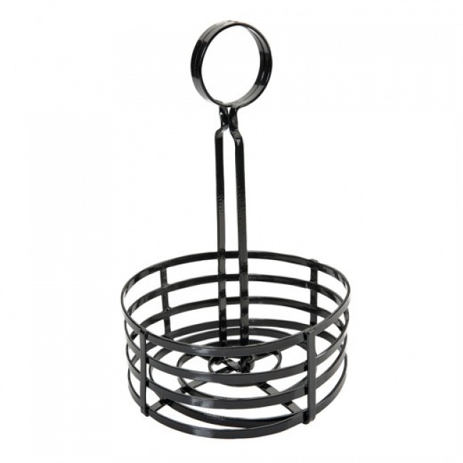 Wrought iron condiment holder 5.90" x 9.45" (15,5 x 24cm) black - AZ Boutique