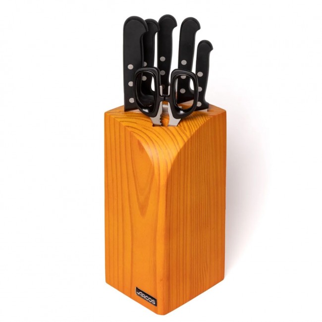Bloc de 5 couteaux et 1 paire de ciseaux de cuisine - coffret cadeau - Universal - Arcos