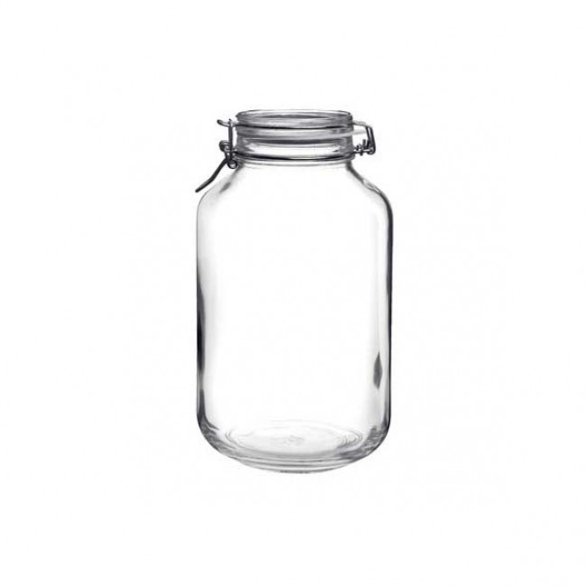 Round clear canning jar 4 L - Fido - Bormioli Rocco