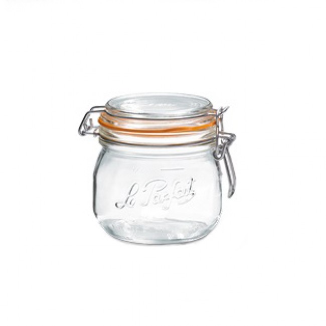 Square clear canning jar 50cl - Fido - Bormioli Rocco