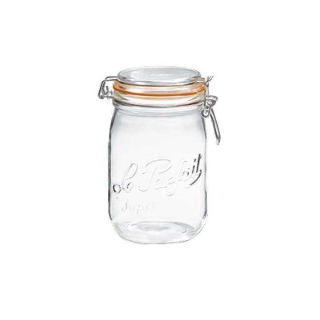 Square clear canning jar 50cl - Fido - Bormioli Rocco