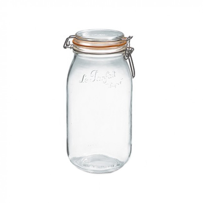 Square clear canning jar 50cl - Fido - Bormioli Rocco