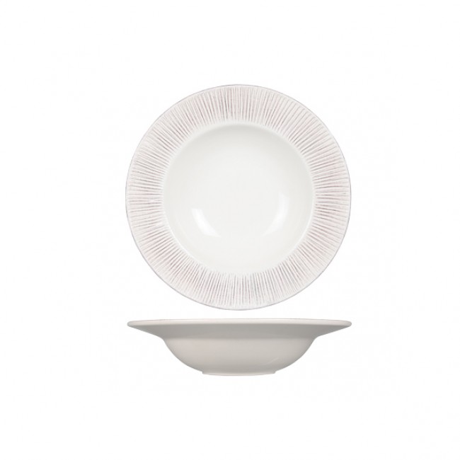 Round pasta bowl 14" / 35cm white patina - Epis - Cosy & Trendy