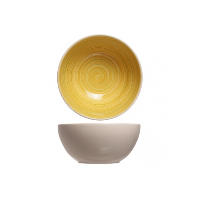 Round bowl beige and yellow 6" / 14.5cm - Singly sold - Turbolino - Cosy & Trendy