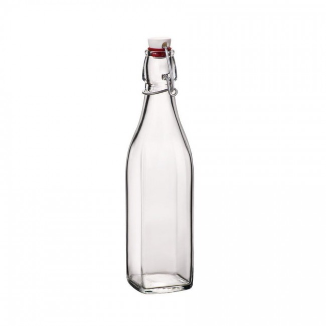 Swing top glass bottle square shaped 8 oz / 0.25 L - Swing - Bormioli Rocco