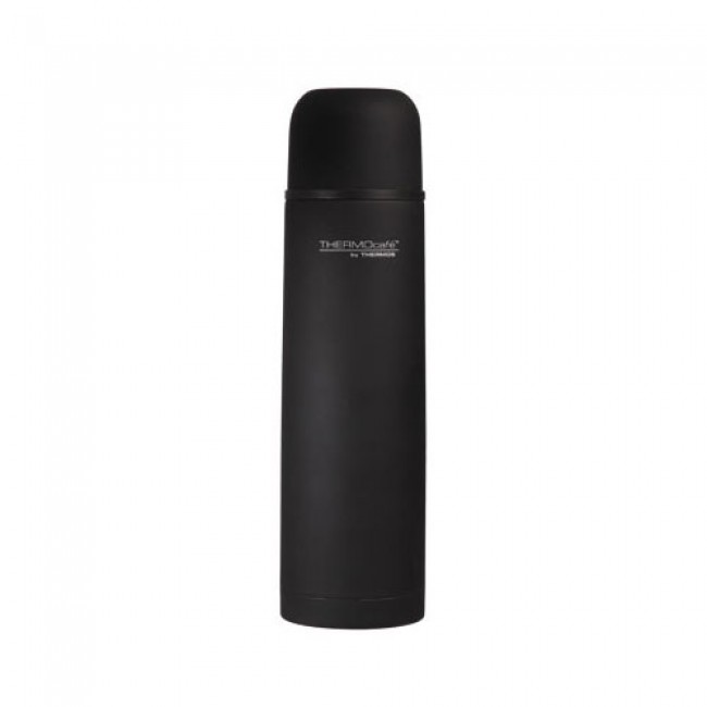 Stainless steel rubber insulated bottle 34oz / 1L black - Everyday - Thermos