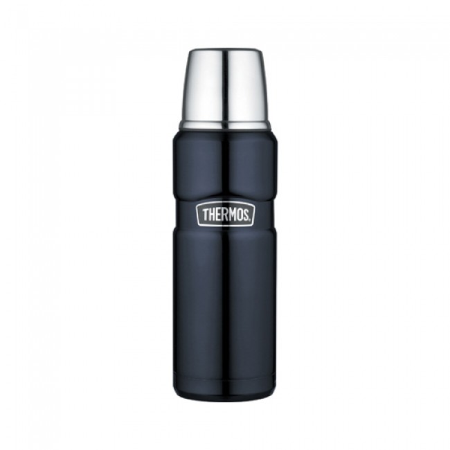 Stainless steel insulated bottle 47cl / 16oz blue - King - Thermos