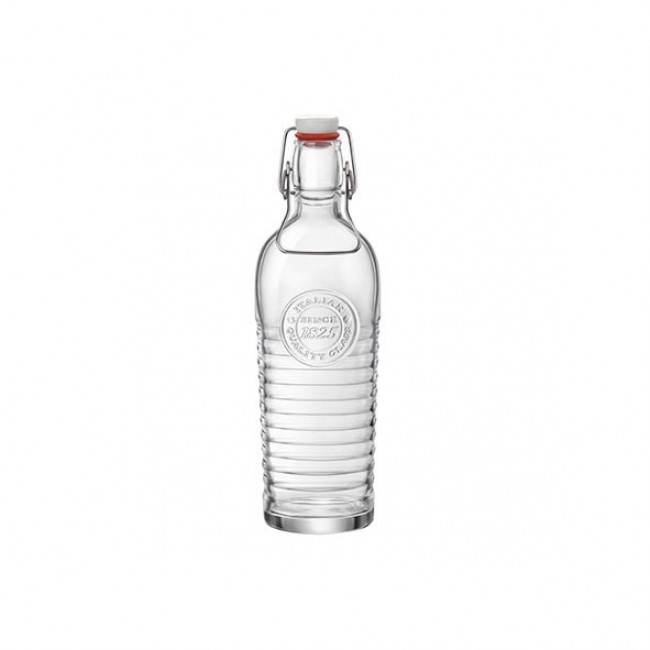 Transparent glass bottle 40.5 oz / 1.2 L 4 x 4 x 12" / 9 x 9 x 30 cm - Officina 1825 - Bormioli Rocco