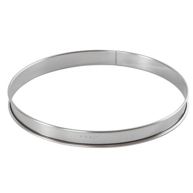 Cercle à tarte en inox - hauteur 2cm - diamètre 20cm