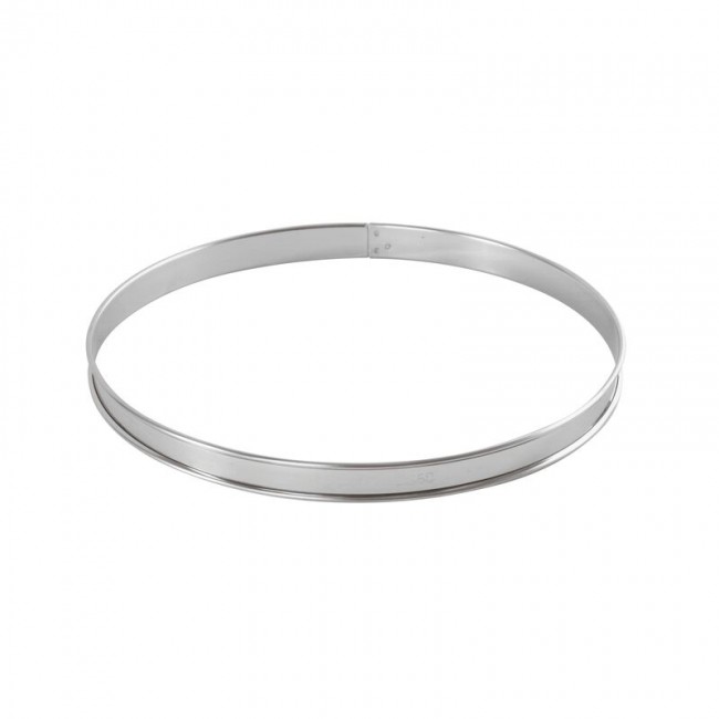 Cercle à tarte en inox - hauteur 2cm - diamètre 26cm