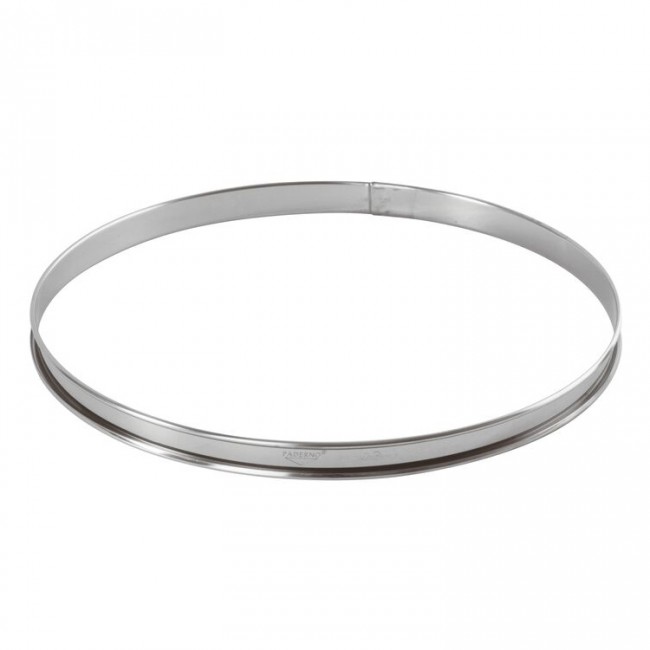 Cercle à tarte en inox - hauteur 2cm - diamètre 30cm