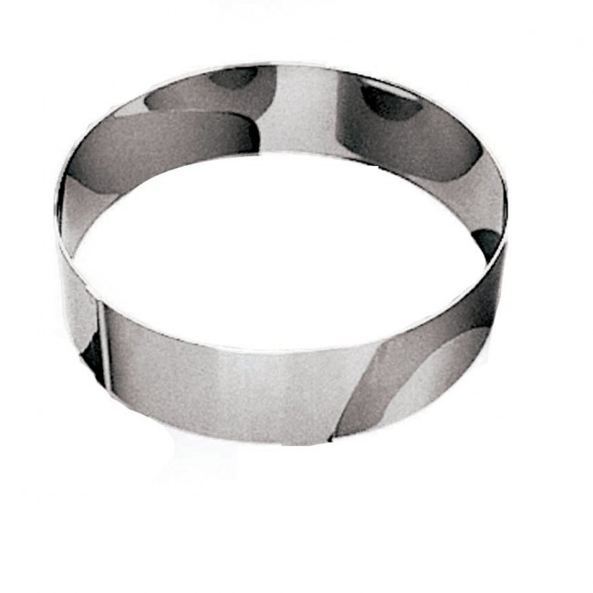 Ice cream cake ring 18/10 stainless steel - height 2.4" - diameter 8" - Vacherin rings - Gobel