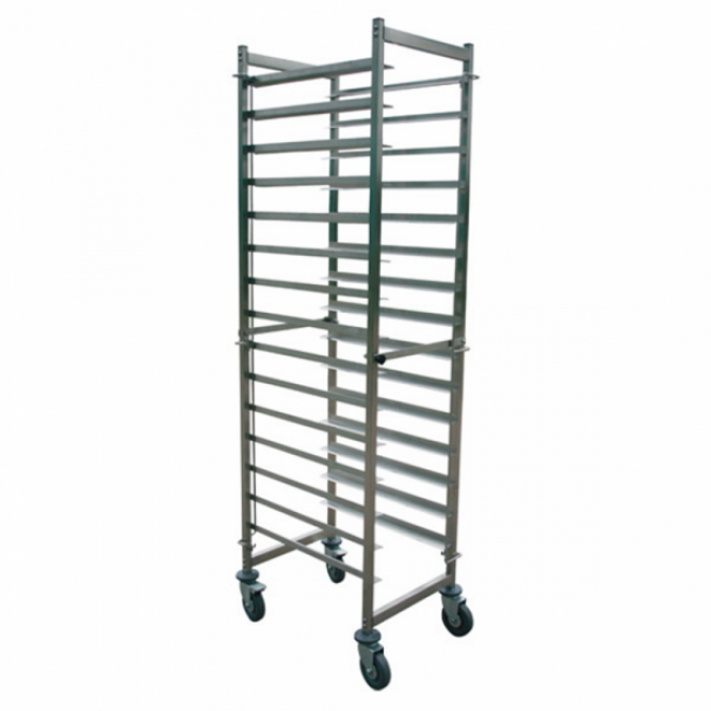 Stainless steel gastronorm trolley GN 2/1 15 levels 73x184x10.5cm 29x72x4" - AZ Boutique